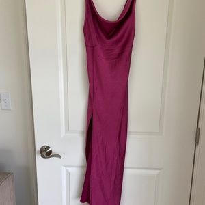 Midi dress with slit